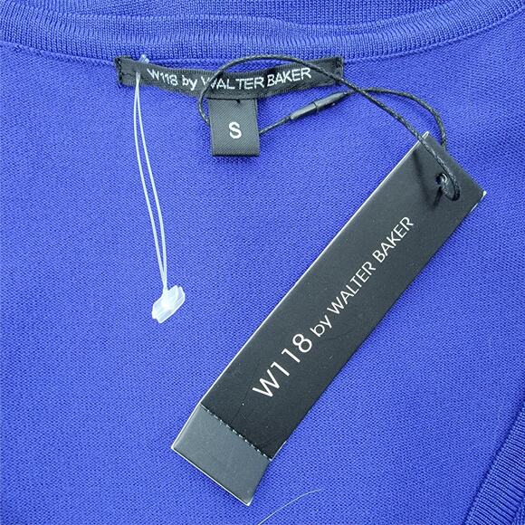 NEW W118 by Walter Baker Bronson sleeveless Fit And Flare Dress Blue Size S - Picture 5 of 5